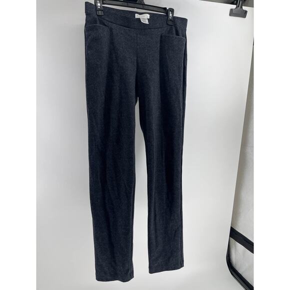 89th & Madison Women's Gray Herringbone Pull On Dress Pants M - Picture 2 of 3